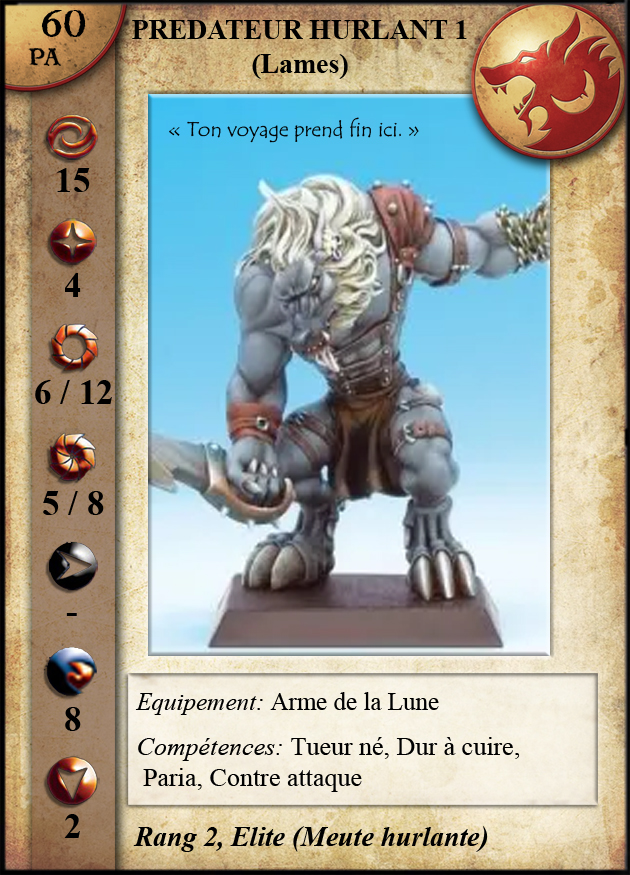 Prédateur Hurlant 1 (Lames)
